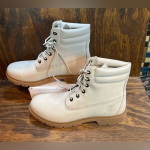 Timberland Linden Woods Light Taupe 6" Ankle Boots Bootie Women  Shoes 11 NEW